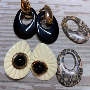 Vintage gemstone interchangeable earring lot